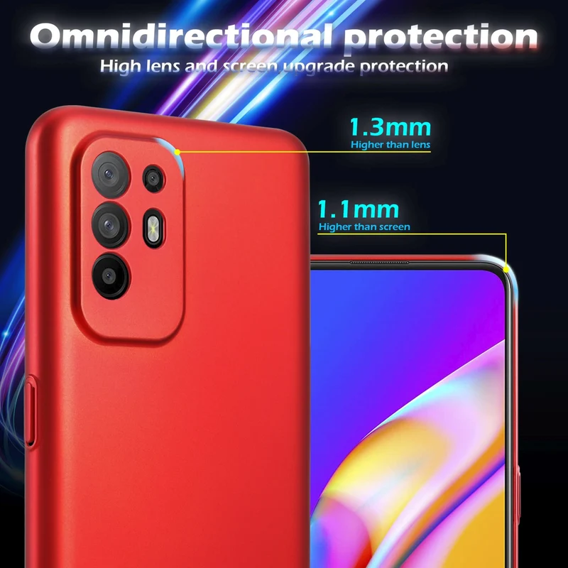 Cadorabo Hülle kompatibel mit Oppo A94 5G Hard Case Schutzhülle in Metall Optik gegen Kratzer und Stöße