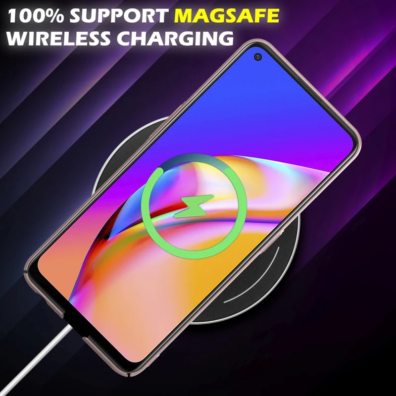Cadorabo Hülle kompatibel mit Oppo A94 5G Hard Case Schutzhülle in Metall Optik gegen Kratzer und Stöße