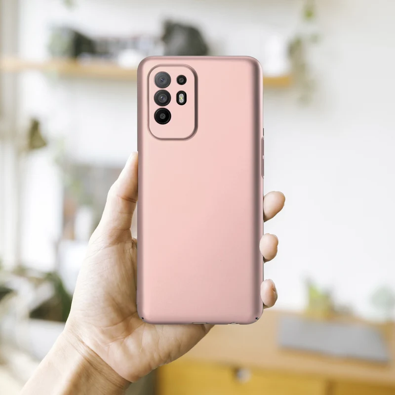 Cadorabo Hülle kompatibel mit Oppo A94 5G Hard Case Schutzhülle in Metall Optik gegen Kratzer und Stöße