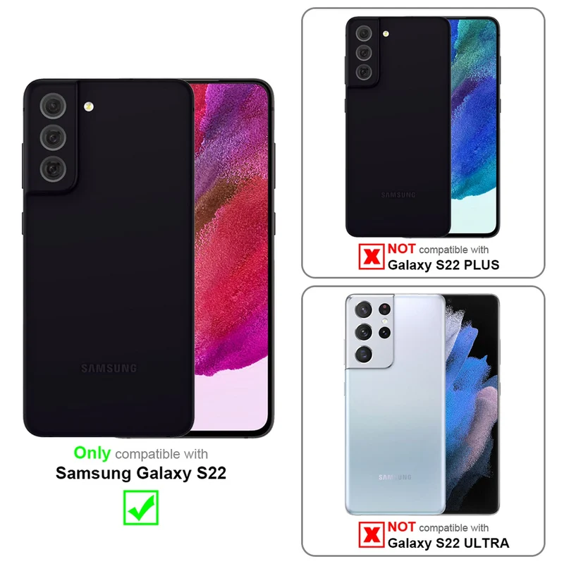 Cadorabo Hülle kompatibel mit Samsung Galaxy S22 Schutzhülle aus flexiblem TPU Silikon