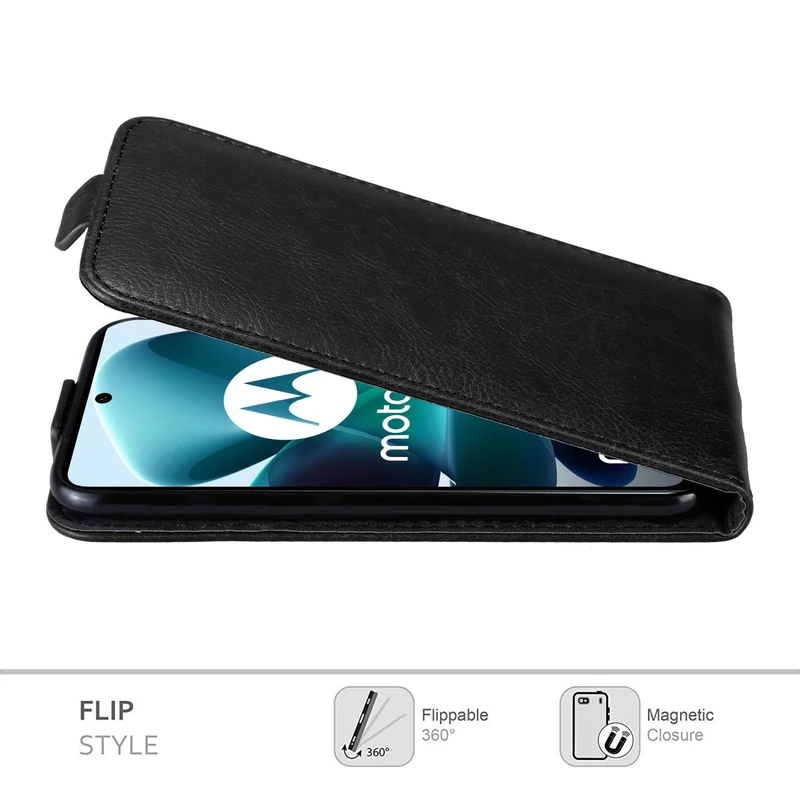 Cadorabo Hülle kompatibel mit Motorola MOTO G200 5G Schutzhülle im Flip Design mit Magnetverschluss
