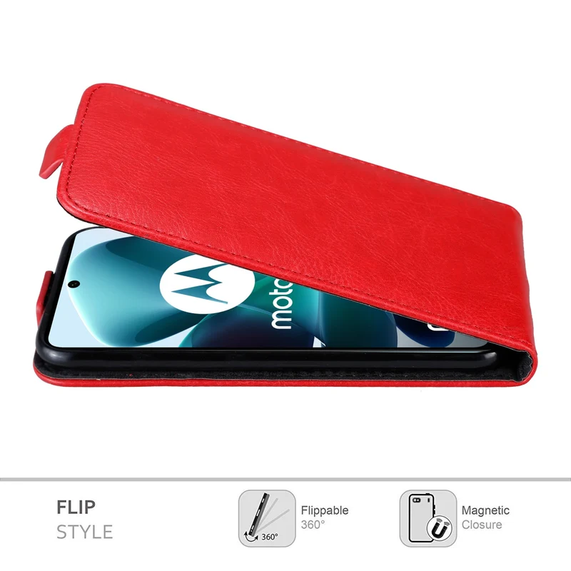 Cadorabo Hülle kompatibel mit Motorola MOTO G200 5G Schutzhülle im Flip Design mit Magnetverschluss