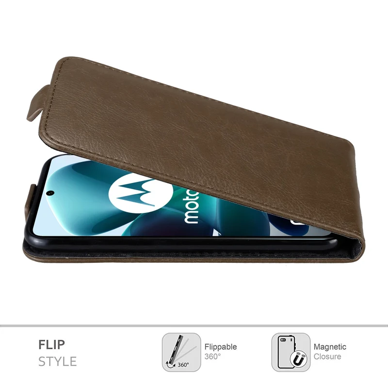 Cadorabo Hülle kompatibel mit Motorola MOTO G200 5G Schutzhülle im Flip Design mit Magnetverschluss