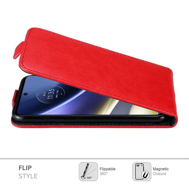Cadorabo Hülle kompatibel mit Motorola MOTO G51 5G Schutzhülle im Flip Design mit Magnetverschluss