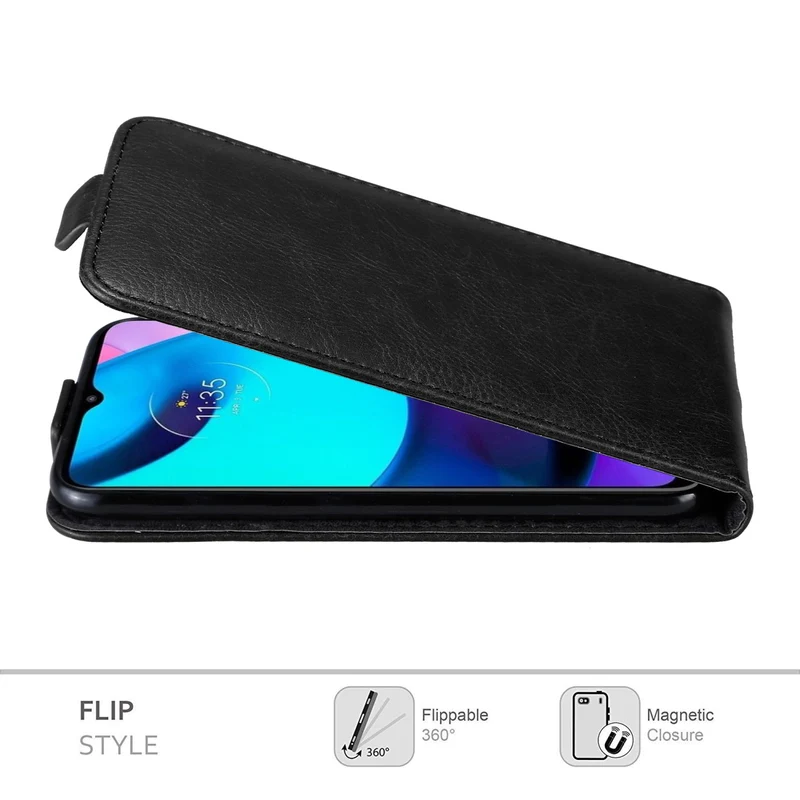 Cadorabo Hülle kompatibel mit Motorola MOTO E20 / E30 / E40 Schutzhülle im Flip Design mit Magnetverschluss