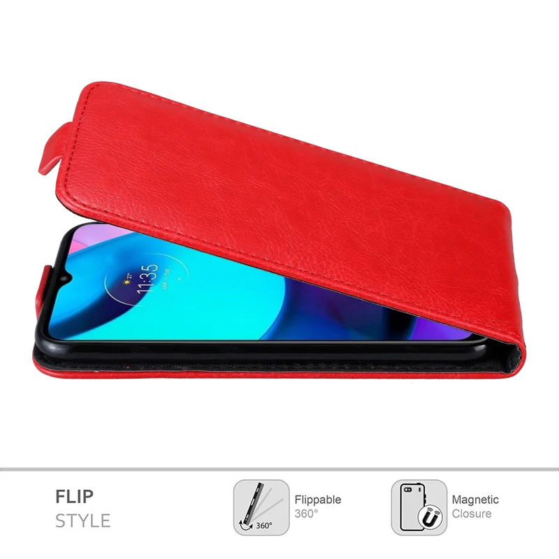 Cadorabo Hülle kompatibel mit Motorola MOTO E20 / E30 / E40 Schutzhülle im Flip Design mit Magnetverschluss
