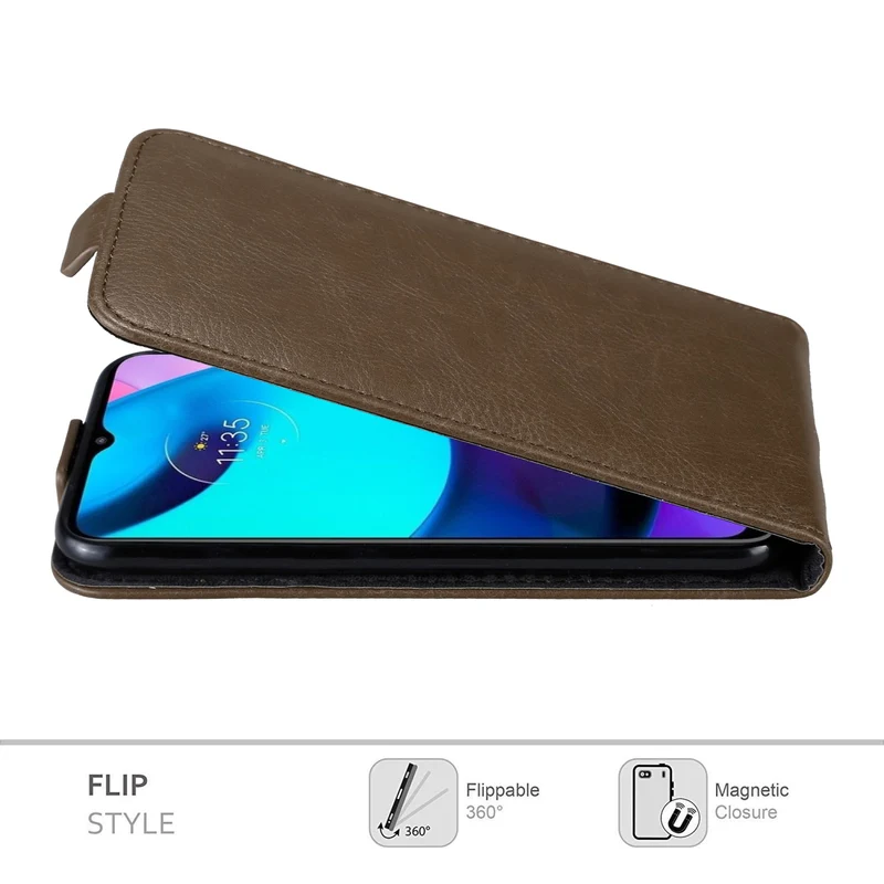 Cadorabo Hülle kompatibel mit Motorola MOTO E20 / E30 / E40 Schutzhülle im Flip Design mit Magnetverschluss