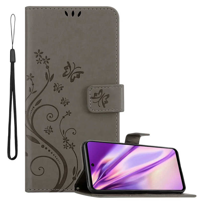 Cadorabo Hülle kompatibel mit Motorola MOTO G200 5G Schutzhülle im Blumen Design mit Magnetverschluss, Standfunktion und Kartenfächern