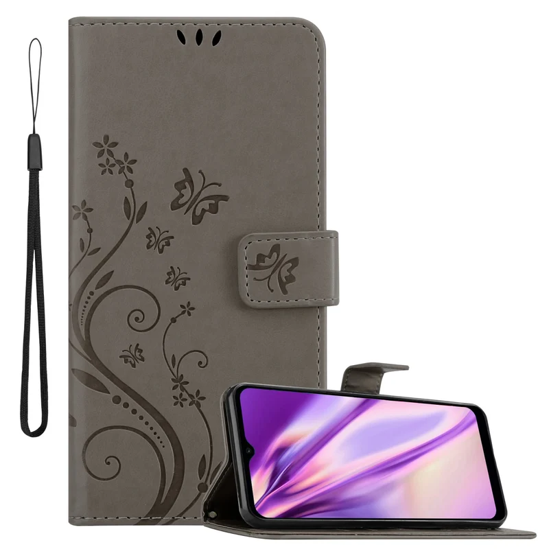 Cadorabo Hülle kompatibel mit Motorola MOTO G10 / G30 Schutzhülle im Blumen Design mit Magnetverschluss, Standfunktion und Kartenfächern