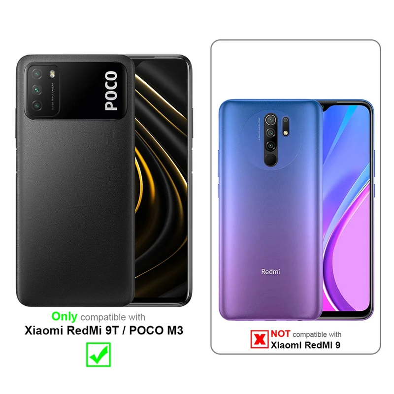 Cadorabo Hülle kompatibel mit Xiaomi RedMi 9T / POCO M3 Schutzhülle im Blumen Design mit Magnetverschluss, Standfunktion und Kartenfächern