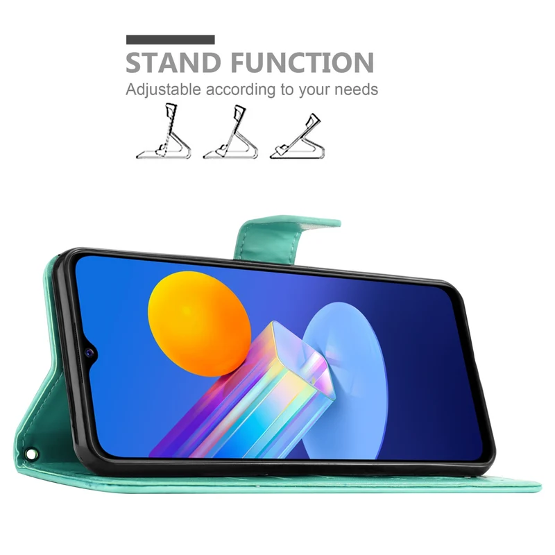 Cadorabo Hülle kompatibel mit Vivo Y52 5G / Y72 5G Schutzhülle im Blumen Design mit Magnetverschluss, Standfunktion und Kartenfächern