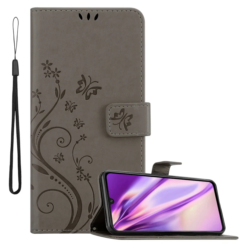 Cadorabo Hülle kompatibel mit Vivo V21 4G / 5G Schutzhülle im Blumen Design mit Magnetverschluss, Standfunktion und Kartenfächern