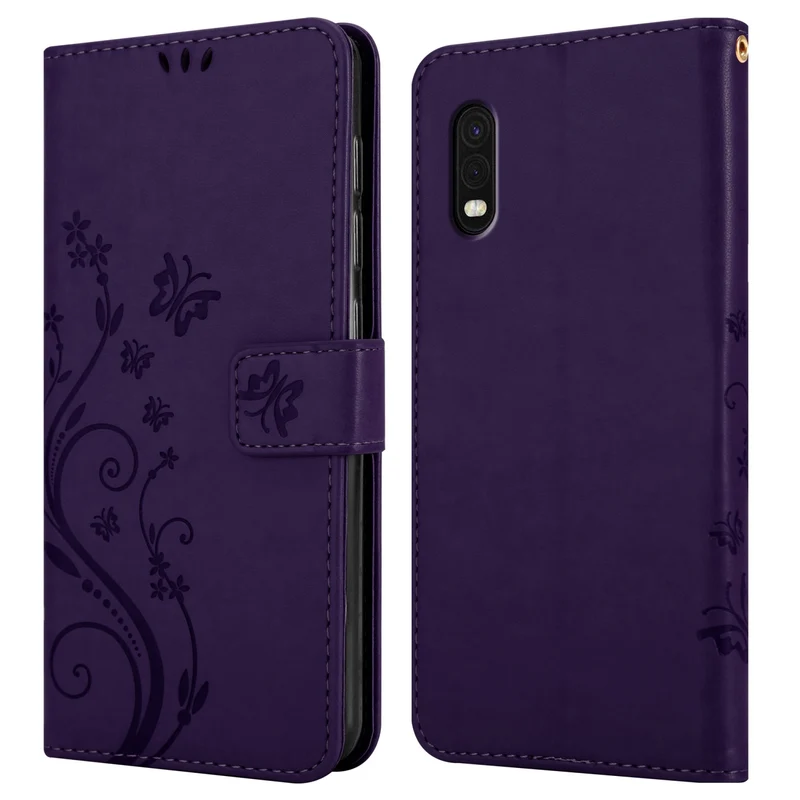 Cadorabo Hülle kompatibel mit Samsung Galaxy XCover PRO Schutzhülle im Blumen Design mit Magnetverschluss, Standfunktion und Kartenfächern