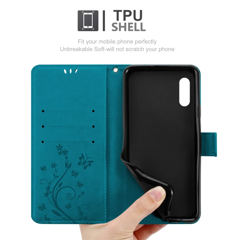 Cadorabo Hülle kompatibel mit Samsung Galaxy XCover PRO Schutzhülle im Blumen Design mit Magnetverschluss, Standfunktion und Kartenfächern