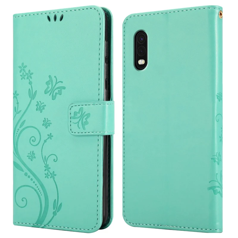 Cadorabo Hülle kompatibel mit Samsung Galaxy XCover PRO Schutzhülle im Blumen Design mit Magnetverschluss, Standfunktion und Kartenfächern