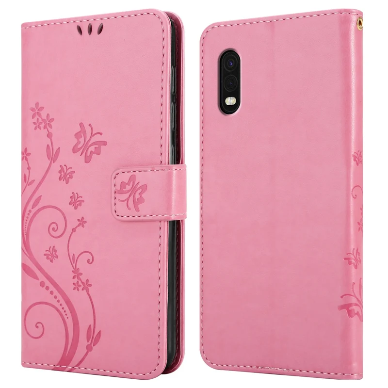 Cadorabo Hülle kompatibel mit Samsung Galaxy XCover PRO Schutzhülle im Blumen Design mit Magnetverschluss, Standfunktion und Kartenfächern