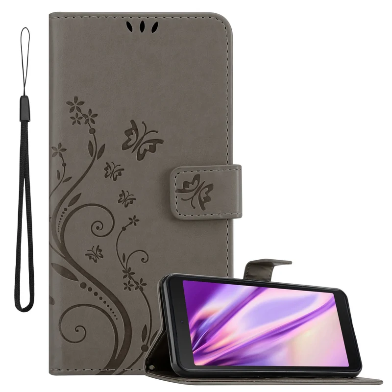 Cadorabo Hülle kompatibel mit Samsung Galaxy XCover 5 Schutzhülle im Blumen Design mit Magnetverschluss, Standfunktion und Kartenfächern