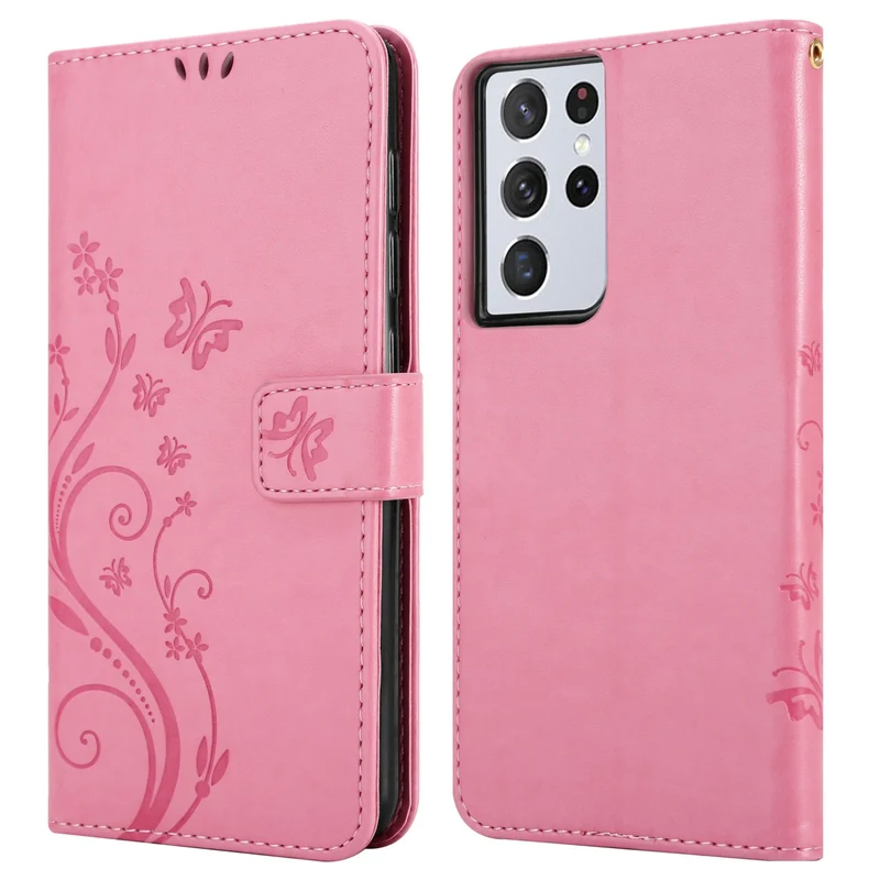 Cadorabo Hülle kompatibel mit Samsung Galaxy S22 ULTRA Schutzhülle im Blumen Design mit Magnetverschluss, Standfunktion und Kartenfächern