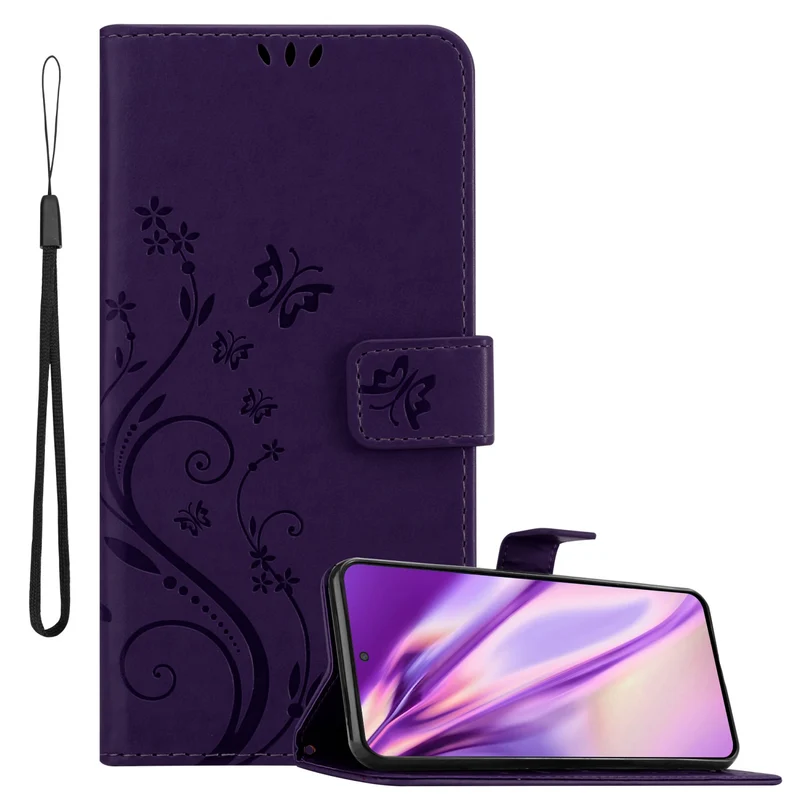 Cadorabo Hülle kompatibel mit Samsung Galaxy S22 PLUS Schutzhülle im Blumen Design mit Magnetverschluss, Standfunktion und Kartenfächern