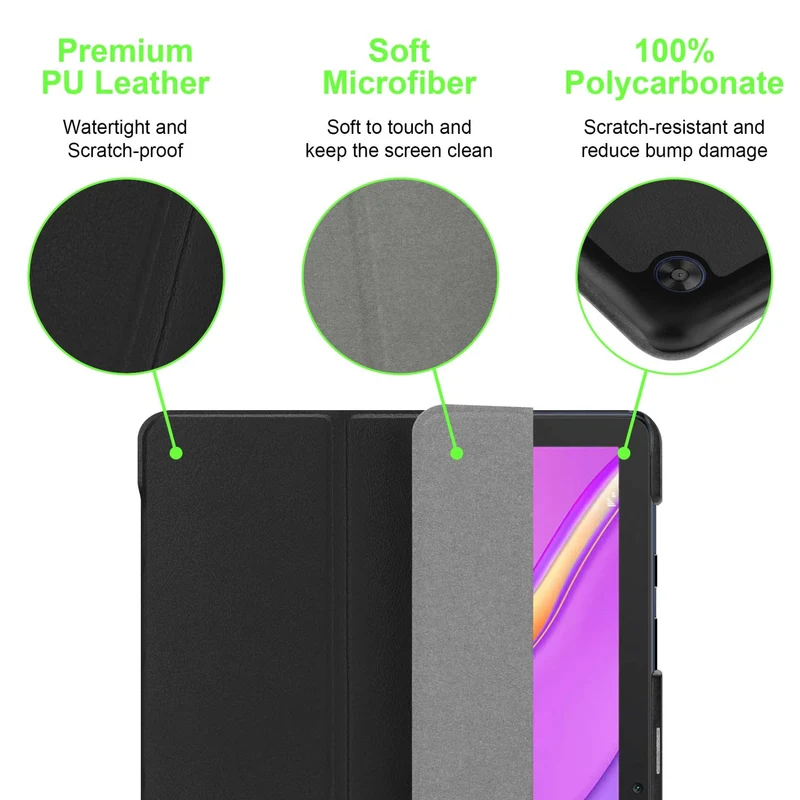 Cadorabo Tablet Hülle kompatibel mit Huawei MatePad T 10 (9.7 Zoll) / T 10s (10.1 Zoll) Ultra Dünne Schutzhülle OHNE Auto Wake Up und Standfunktion