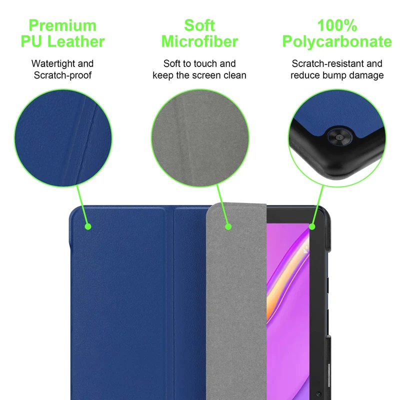 Cadorabo Tablet Hülle kompatibel mit Huawei MatePad T 10 (9.7 Zoll) / T 10s (10.1 Zoll) Ultra Dünne Schutzhülle OHNE Auto Wake Up und Standfunktion