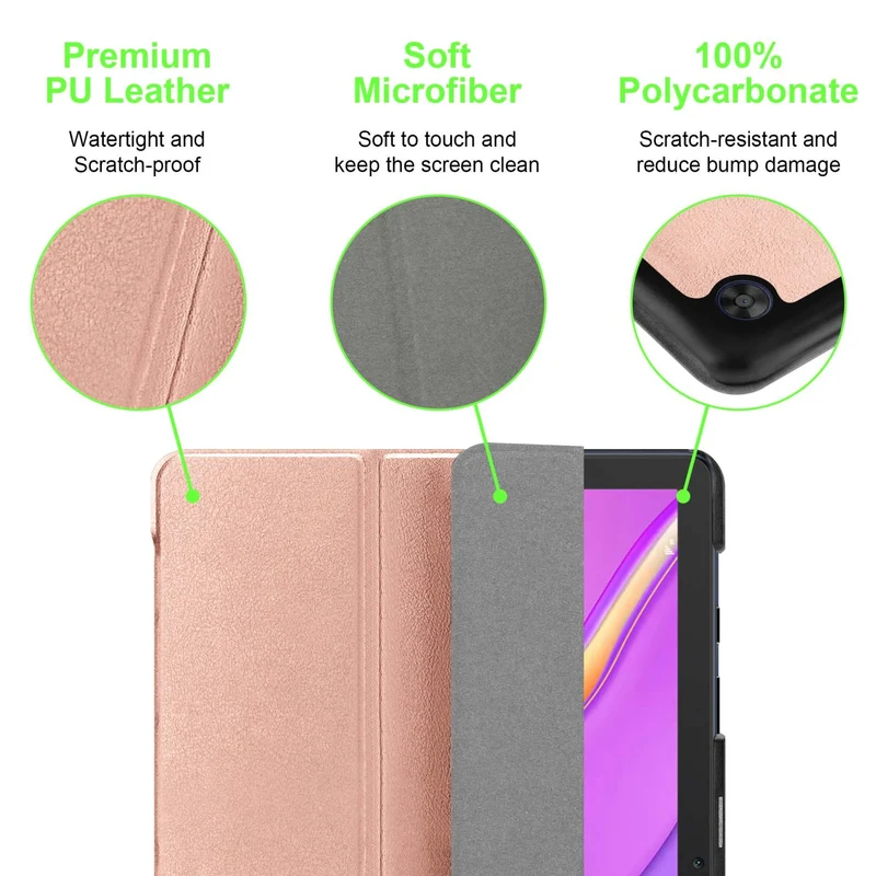 Cadorabo Tablet Hülle kompatibel mit Huawei MatePad T 10 (9.7 Zoll) / T 10s (10.1 Zoll) Ultra Dünne Schutzhülle OHNE Auto Wake Up und Standfunktion