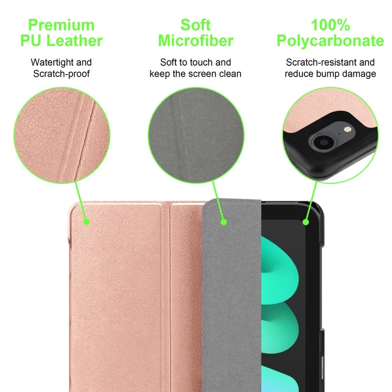 Cadorabo Tablet Hülle kompatibel mit Apple iPad MINI 6 (8.3 Zoll) Ultra Dünne Schutzhülle mit Auto Wake Up und Standfunktion