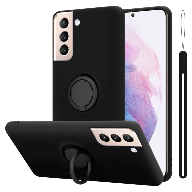 Cadorabo Hülle kompatibel mit Samsung Galaxy S22 PLUS Schutzhülle aus flexiblem TPU Silikon mit Ring
