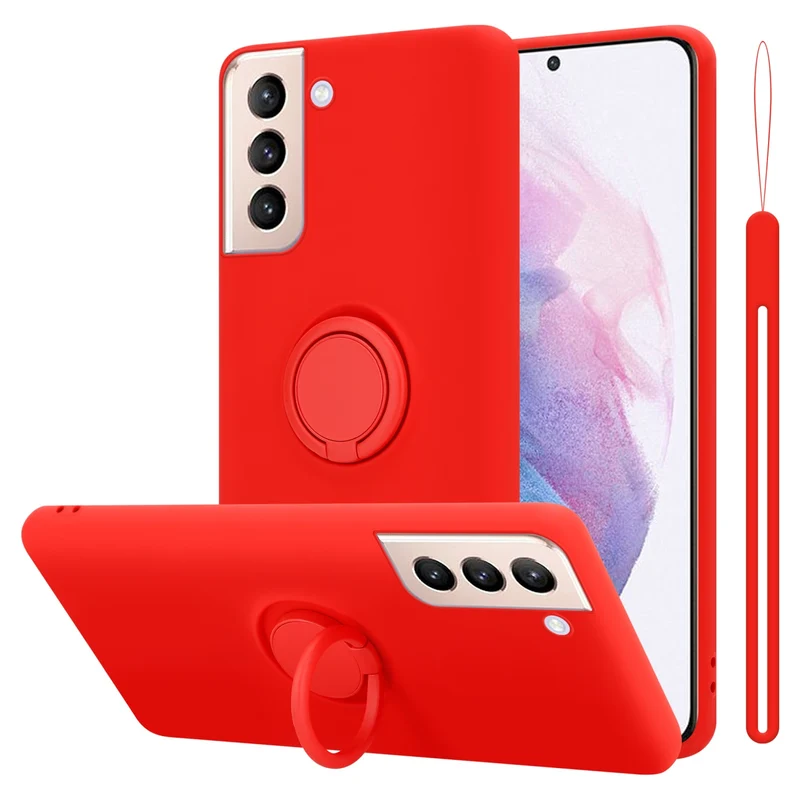 Cadorabo Hülle kompatibel mit Samsung Galaxy S22 PLUS Schutzhülle aus flexiblem TPU Silikon mit Ring