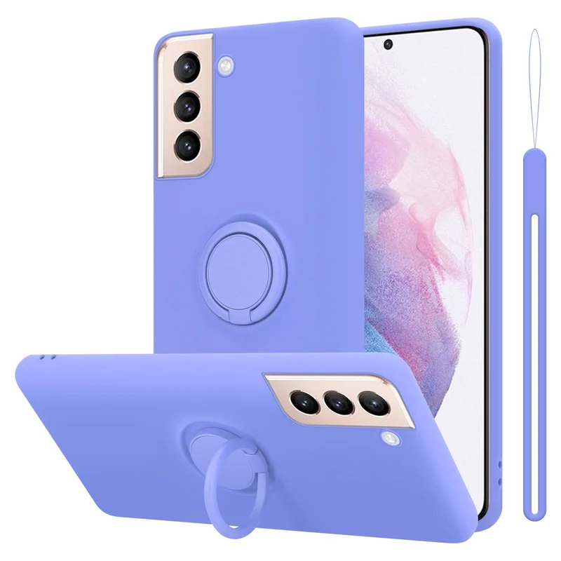 Cadorabo Hülle kompatibel mit Samsung Galaxy S22 PLUS Schutzhülle aus flexiblem TPU Silikon mit Ring