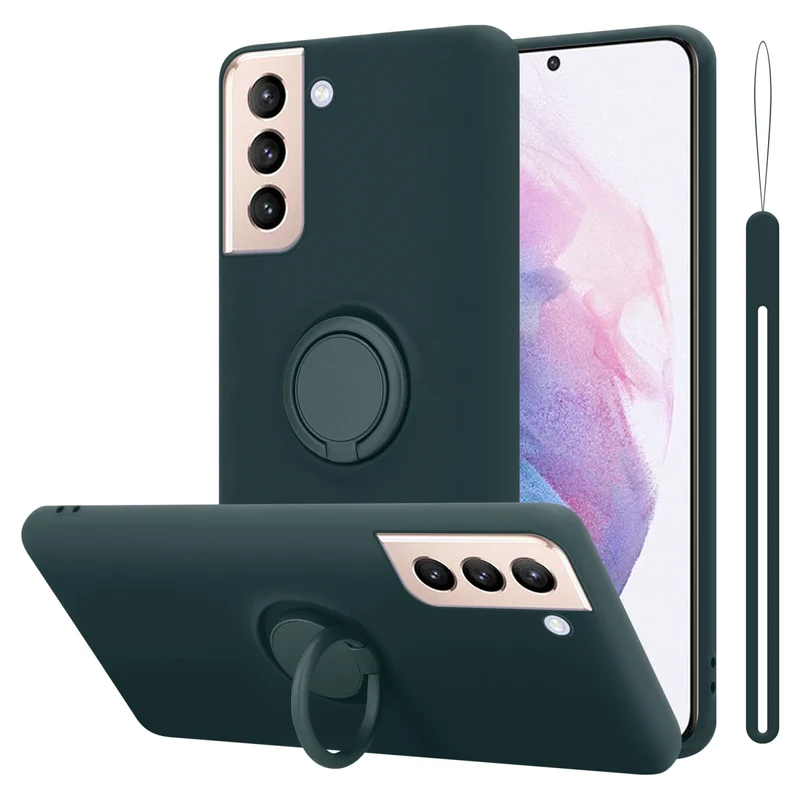 Cadorabo Hülle kompatibel mit Samsung Galaxy S22 PLUS Schutzhülle aus flexiblem TPU Silikon mit Ring