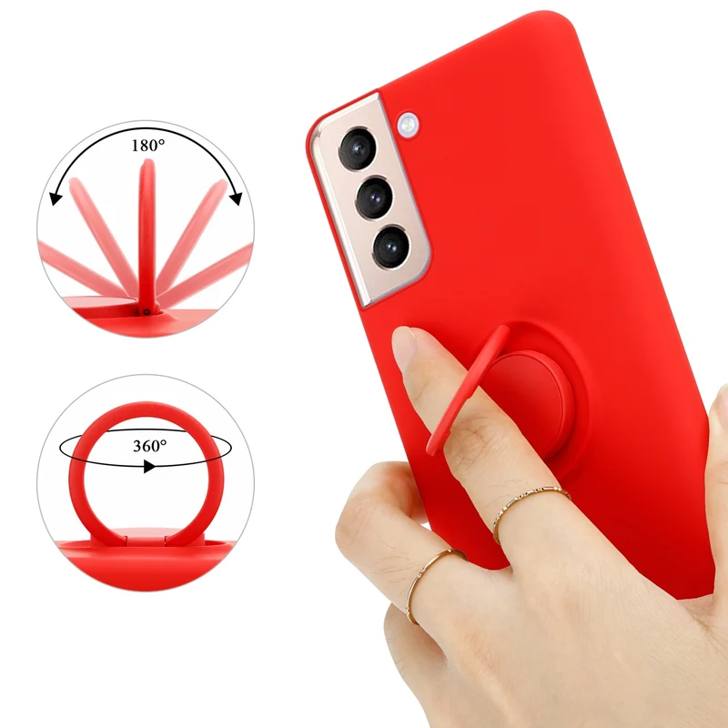 Cadorabo Hülle kompatibel mit Samsung Galaxy S22 PLUS Schutzhülle aus flexiblem TPU Silikon mit Ring