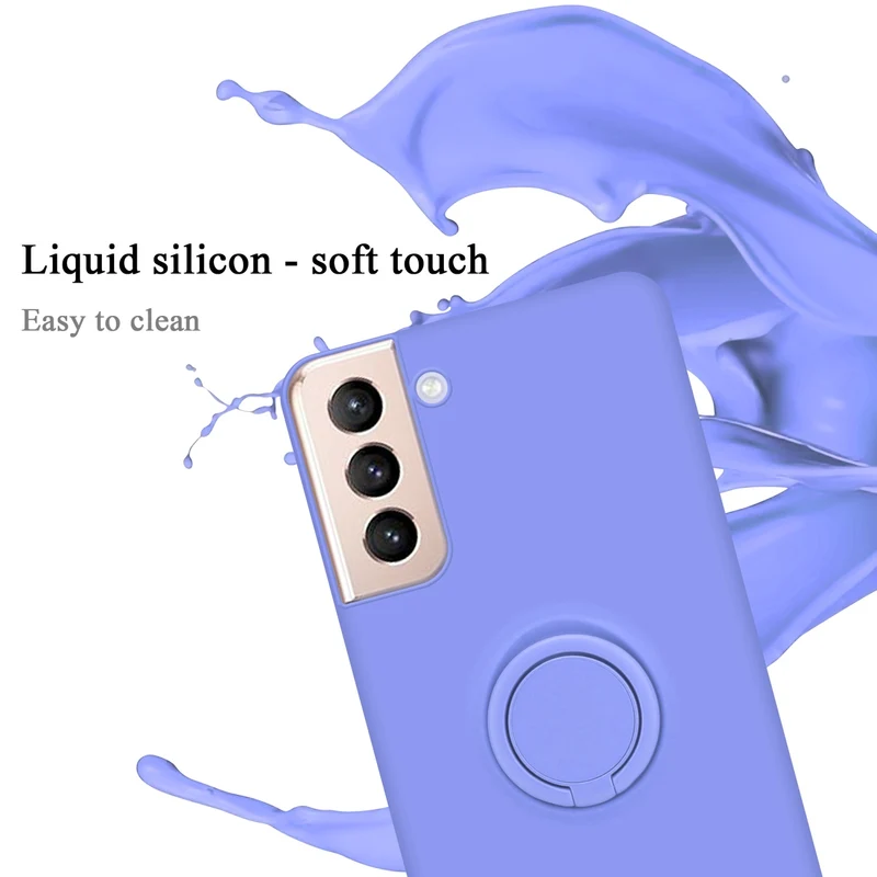 Cadorabo Hülle kompatibel mit Samsung Galaxy S22 PLUS Schutzhülle aus flexiblem TPU Silikon mit Ring