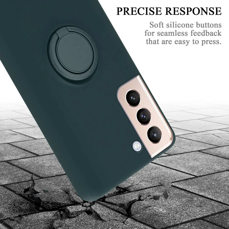 Cadorabo Hülle kompatibel mit Samsung Galaxy S22 PLUS Schutzhülle aus flexiblem TPU Silikon mit Ring