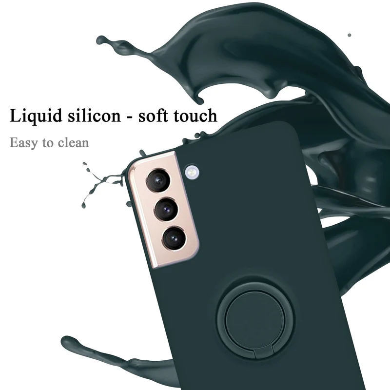 Cadorabo Hülle kompatibel mit Samsung Galaxy S22 PLUS Schutzhülle aus flexiblem TPU Silikon mit Ring