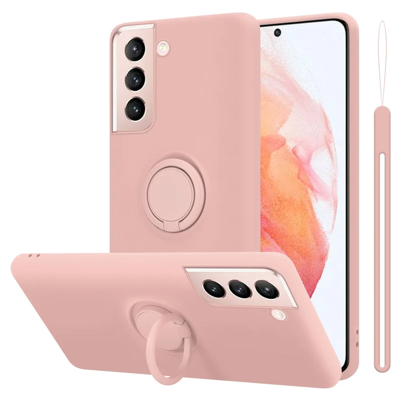 Cadorabo Hülle kompatibel mit Samsung Galaxy S22 Schutzhülle aus flexiblem TPU Silikon mit Ring