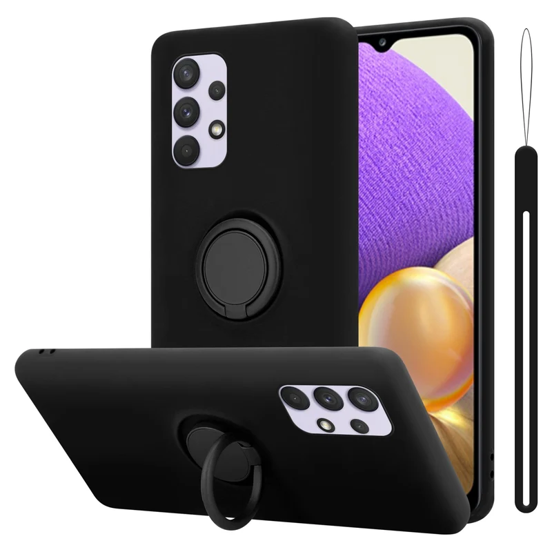 Cadorabo Hülle kompatibel mit Samsung Galaxy A33 5G Schutzhülle aus flexiblem TPU Silikon mit Ring