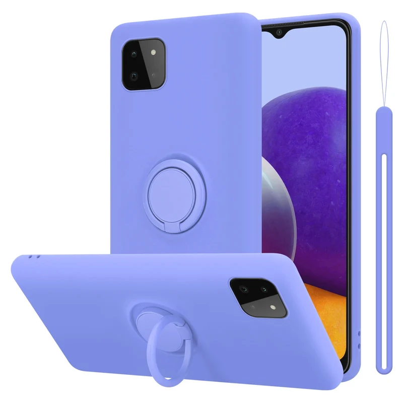 Cadorabo Hülle kompatibel mit Samsung Galaxy A22 5G Schutzhülle aus flexiblem TPU Silikon mit Ring