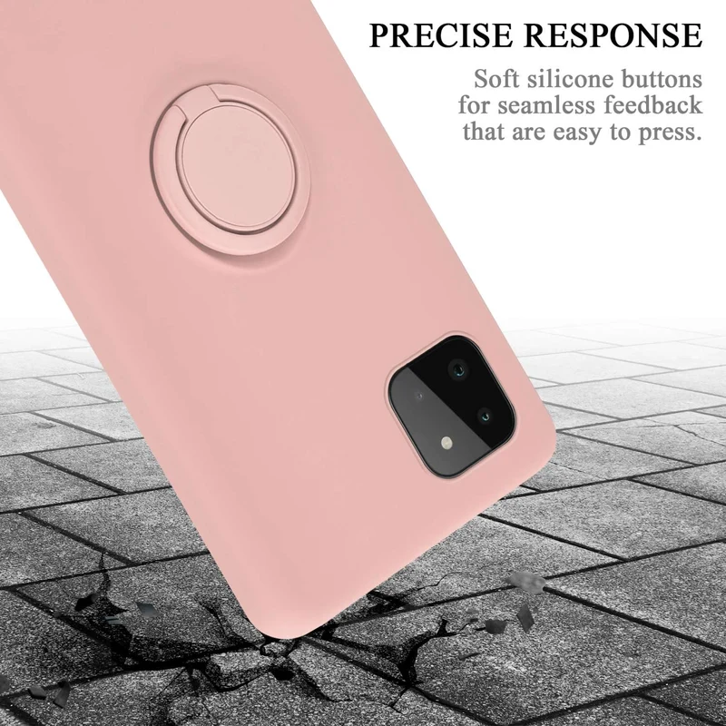 Cadorabo Hülle kompatibel mit Samsung Galaxy A22 5G Schutzhülle aus flexiblem TPU Silikon mit Ring