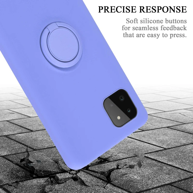 Cadorabo Hülle kompatibel mit Samsung Galaxy A22 5G Schutzhülle aus flexiblem TPU Silikon mit Ring