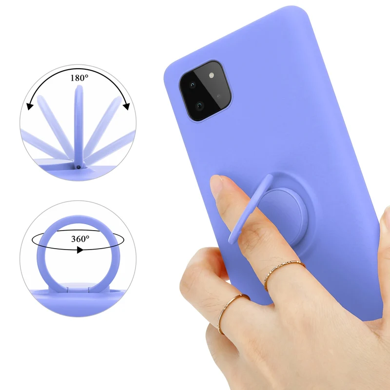 Cadorabo Hülle kompatibel mit Samsung Galaxy A22 5G Schutzhülle aus flexiblem TPU Silikon mit Ring