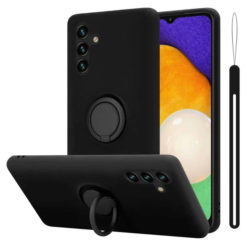 Cadorabo Hülle kompatibel mit Samsung Galaxy A13 5G Schutzhülle aus flexiblem TPU Silikon mit Ring