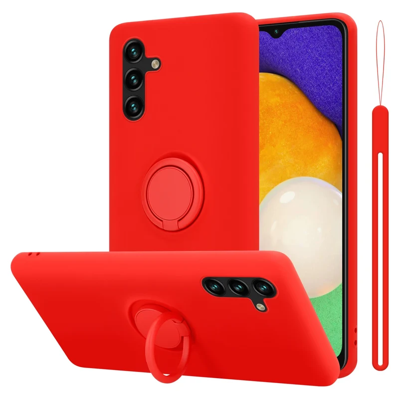 Cadorabo Hülle kompatibel mit Samsung Galaxy A13 5G Schutzhülle aus flexiblem TPU Silikon mit Ring