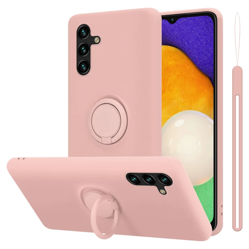 Cadorabo Hülle kompatibel mit Samsung Galaxy A13 5G Schutzhülle aus flexiblem TPU Silikon mit Ring