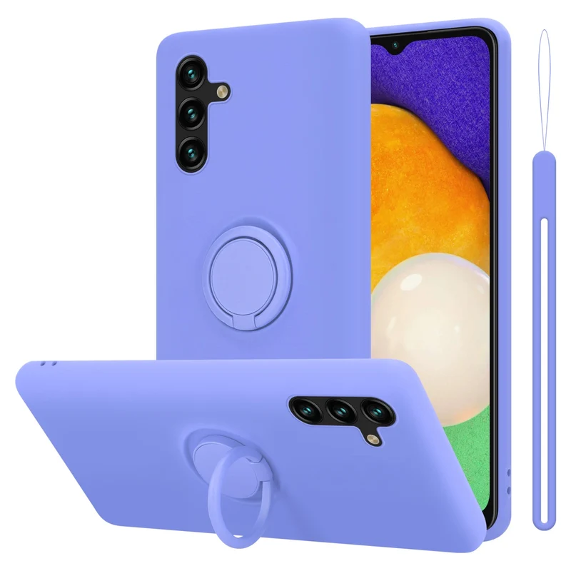Cadorabo Hülle kompatibel mit Samsung Galaxy A13 5G Schutzhülle aus flexiblem TPU Silikon mit Ring