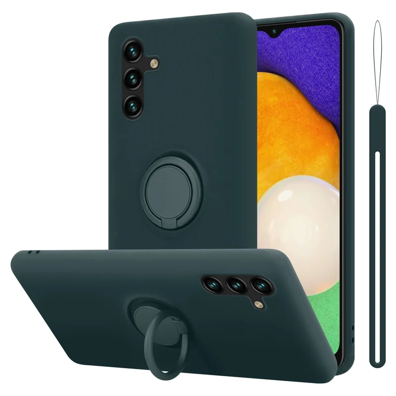 Cadorabo Hülle kompatibel mit Samsung Galaxy A13 5G Schutzhülle aus flexiblem TPU Silikon mit Ring