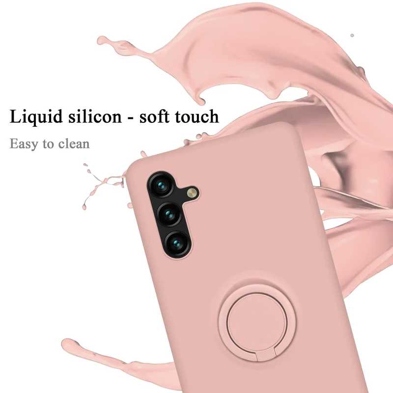 Cadorabo Hülle kompatibel mit Samsung Galaxy A13 5G Schutzhülle aus flexiblem TPU Silikon mit Ring