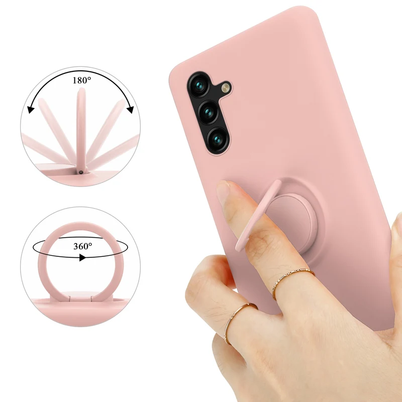 Cadorabo Hülle kompatibel mit Samsung Galaxy A13 5G Schutzhülle aus flexiblem TPU Silikon mit Ring
