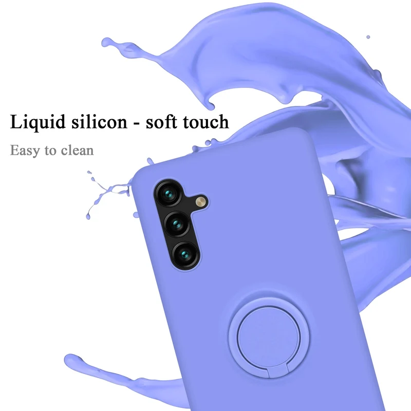Cadorabo Hülle kompatibel mit Samsung Galaxy A13 5G Schutzhülle aus flexiblem TPU Silikon mit Ring