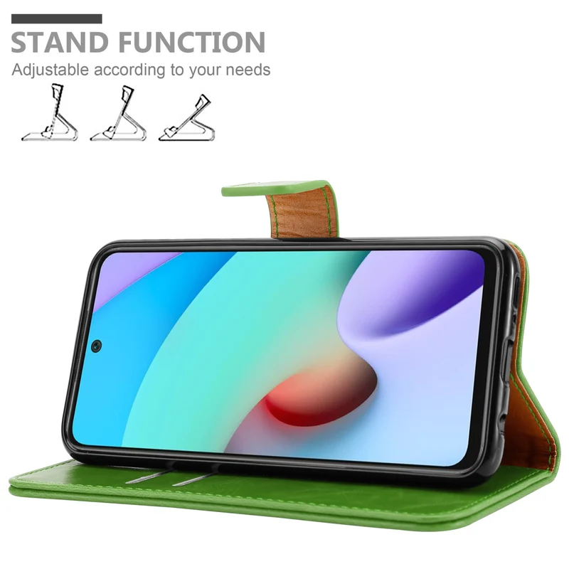 Cadorabo Hülle kompatibel mit Xiaomi RedMi 10 Schutzhülle mit Magnetverschluss, Standfunktion und Kartenfach